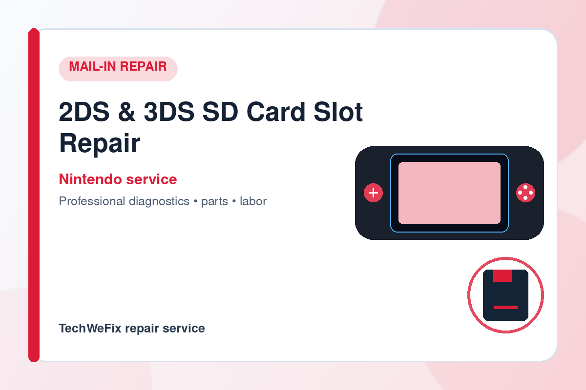 2DS And 3DS SD Card Slot Repair