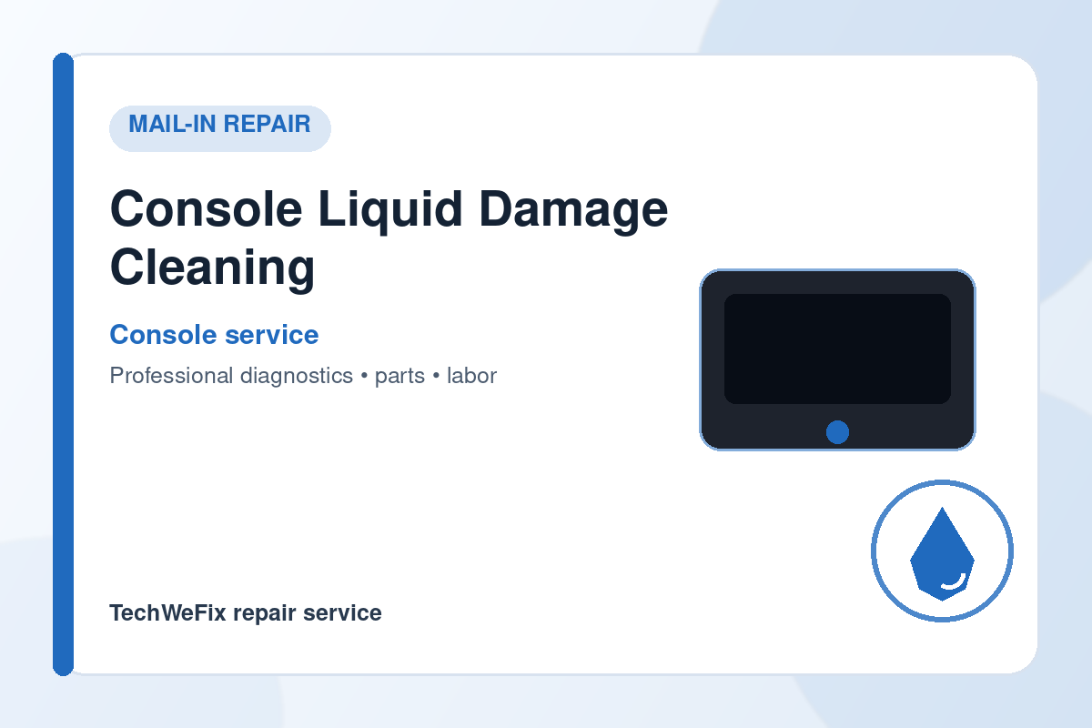 Console Liquid Damage Cleaning